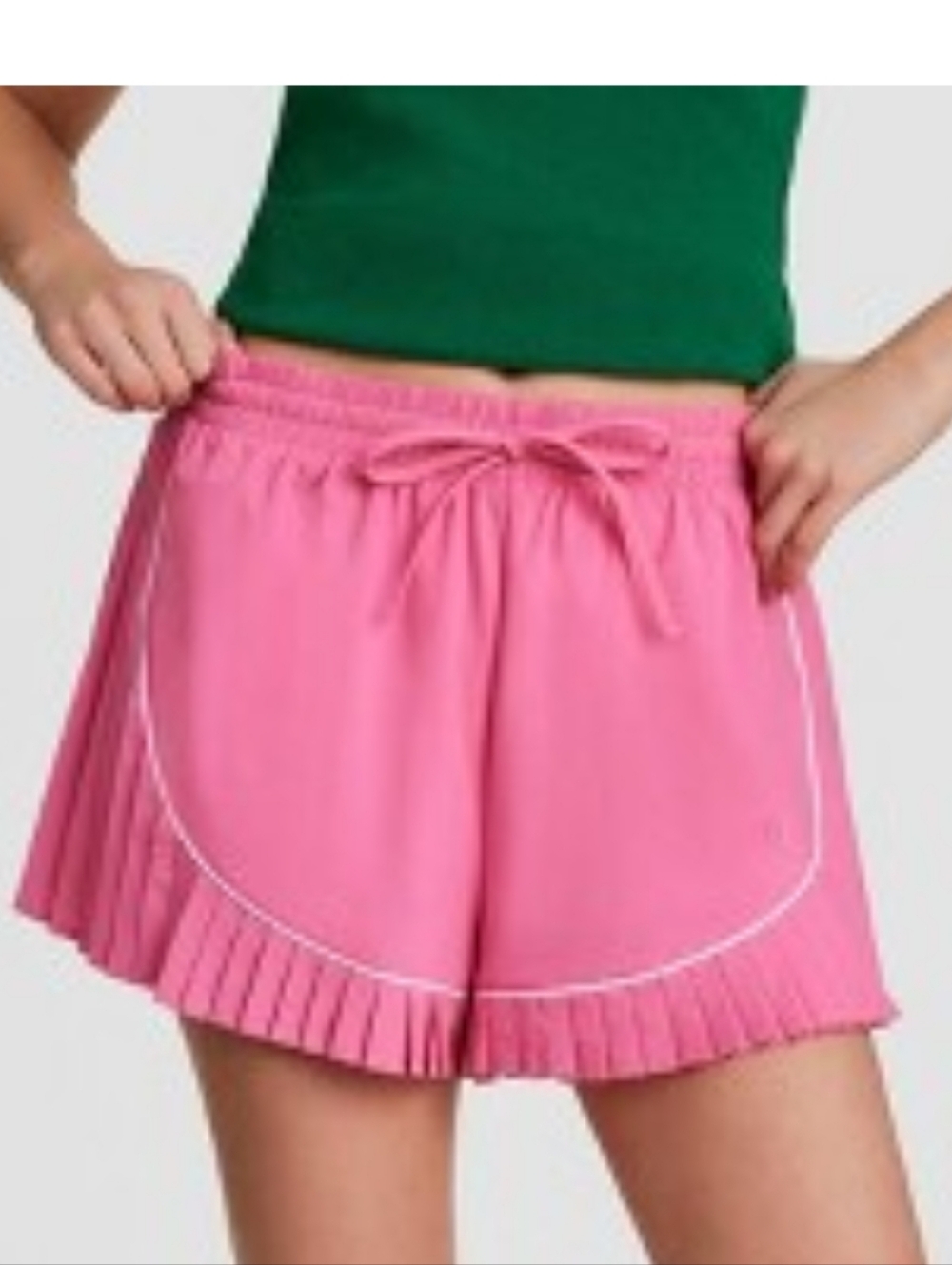 Champion Pink Or Blue Drawstring Pleated Hem Shorts